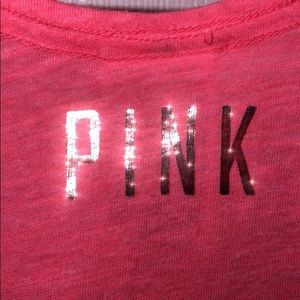 Hot pink colored VS Pink chevron sequins tank top